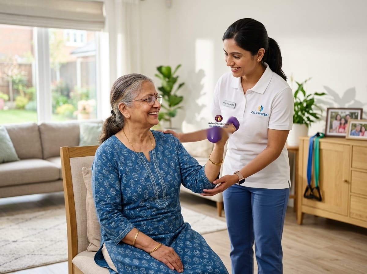 Aries PhysioCare professional therapist assisting patient