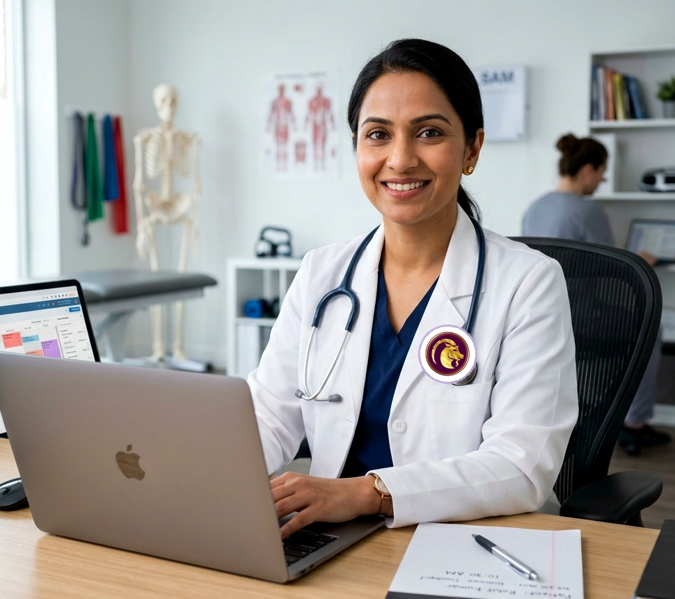 Online Physiotherapy Doctor Consultation with Aries Brand Logo